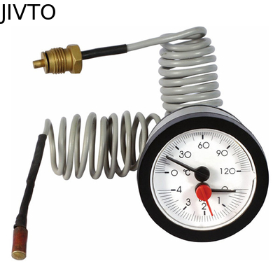 52mm 4 Bar Pressure Temperature Gauges Brass Thread Bimetallic Coil Thermometer