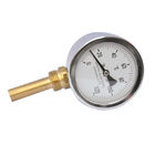 Bimetal Stem 120C 3'' 72mm Industrial Bimetal Thermometer 1/4 BSP Brass