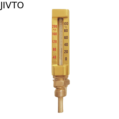 V Line 160MM 100 องศาเครื่องวัดอุณหภูมิแบบแก้วอุตสาหกรรม 3/4